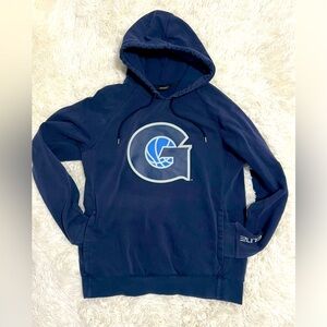 Jordan Elite Georgetown Hoyas Hoodie Navy Blue Men’s Large Basketball Pullover